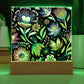 Mexican Floral Fiesta Pattern 052 - Square Acrylic Plaque With LED Base