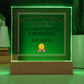 World's Greatest Crossing Guard - Square Acrylic Plaque With LED Base