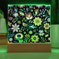 Mexican Floral Fiesta Pattern 055 - Square Acrylic Plaque With LED Base