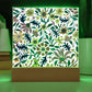 Mexican Floral Fiesta Pattern 003 - Square Acrylic Plaque With LED Base