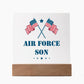 Air Force Son - Square Acrylic Plaque With LED Base