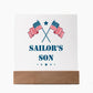 Sailor's Son - Square Acrylic Plaque With LED Base