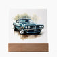 Muscle Car 13 - Square Acrylic Plaque With LED Base