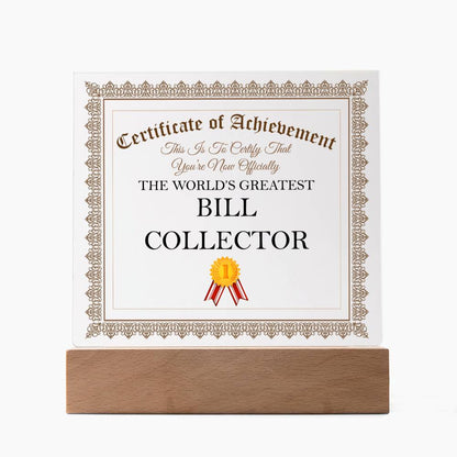 World's Greatest Application Software Developer - Square Acrylic Plaque With LED Base