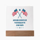 Afghanistan Veteran's Cousin - Square Acrylic Plaque With LED Base