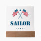 Sailor - Square Acrylic Plaque With LED Base