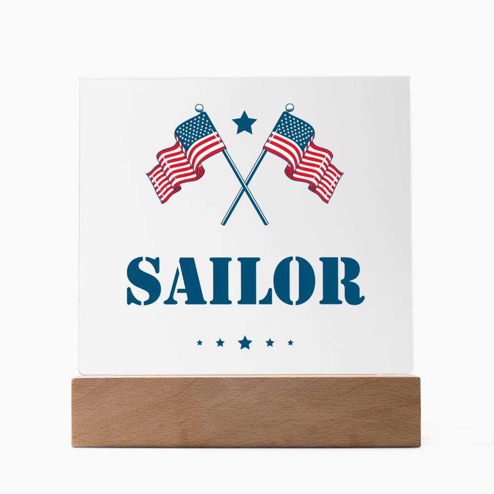 Sailor - Square Acrylic Plaque With LED Base