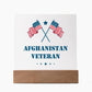 Afghanistan Veteran - Square Acrylic Plaque With LED Base
