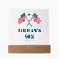 Airman's Son - Square Acrylic Plaque With LED Base