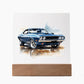 Muscle Car 02 - Square Acrylic Plaque With LED Base