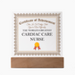 World's Greatest Cardiac Care Nurse - Square Acrylic Plaque With LED Lights