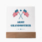 Army Grandmother - Square Acrylic Plaque With LED Base