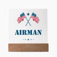 Airman - Square Acrylic Plaque With LED Base