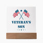 Veteran's Son - Square Acrylic Plaque With LED Base