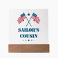Sailor's Cousin - Square Acrylic Plaque With LED Base