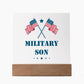 Military Son - Square Acrylic Plaque With LED Base