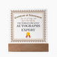 World's Greatest Autographs Expert - Square Acrylic Plaque With LED Lights