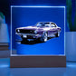 Muscle Car 01 - Square Acrylic Plaque With LED Base