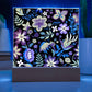 Mexican Floral Fiesta Pattern 037 - Square Acrylic Plaque With LED Base
