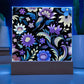 Mexican Floral Fiesta Pattern 033 - Square Acrylic Plaque With LED Base