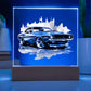 Muscle Car 03 - Square Acrylic Plaque With LED Base