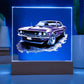 Muscle Car 07 - Square Acrylic Plaque With LED Base