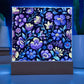 Mexican Floral Fiesta Pattern 065 - Square Acrylic Plaque With LED Base