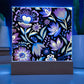 Mexican Floral Fiesta Pattern 052 - Square Acrylic Plaque With LED Base