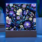 Mexican Floral Fiesta Pattern 031 - Square Acrylic Plaque With LED Base