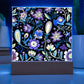 Mexican Floral Fiesta Pattern 038 - Square Acrylic Plaque With LED Base