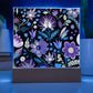 Mexican Floral Fiesta Pattern 039 - Square Acrylic Plaque With LED Base