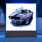 Muscle Car 08 - Square Acrylic Plaque With LED Base