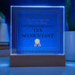 World's Greatest Tax Accountant - Square Acrylic Plaque With LED Base