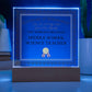 World's Greatest Middle School Science Teacher - Square Acrylic Plaque With LED Base