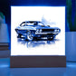 Muscle Car 02 - Square Acrylic Plaque With LED Base