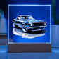 Muscle Car 11 - Square Acrylic Plaque With LED Base