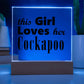 Cockapoo - Square Acrylic Plaque With LED Base