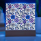 Mexican Floral Fiesta Pattern 042 - Square Acrylic Plaque With LED Base