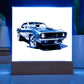 Muscle Car 09 - Square Acrylic Plaque With LED Base