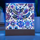 Mexican Floral Fiesta Pattern 051 - Square Acrylic Plaque With LED Base