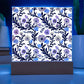 Mexican Floral Fiesta Pattern 022 - Square Acrylic Plaque With LED Base