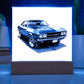 Muscle Car 05 - Square Acrylic Plaque With LED Base