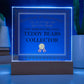 World's Greatest Teddy Bears Collector - Square Acrylic Plaque With LED Base