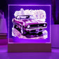 Muscle Car 04 - Square Acrylic Plaque With LED Base