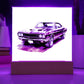 Muscle Car 10 - Square Acrylic Plaque With LED Base