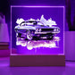 Muscle Car 02 - Square Acrylic Plaque With LED Base
