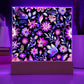 Mexican Floral Fiesta Pattern 053 - Square Acrylic Plaque With LED Base