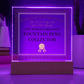 World's Greatest Fountain Pens Collector - Square Acrylic Plaque With LED Base
