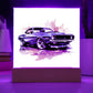 Muscle Car 03 - Square Acrylic Plaque With LED Base
