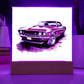 Muscle Car 07 - Square Acrylic Plaque With LED Base